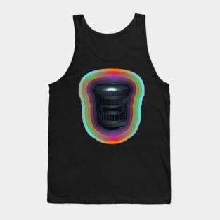 Camera Lens with Gradient Border Tank Top